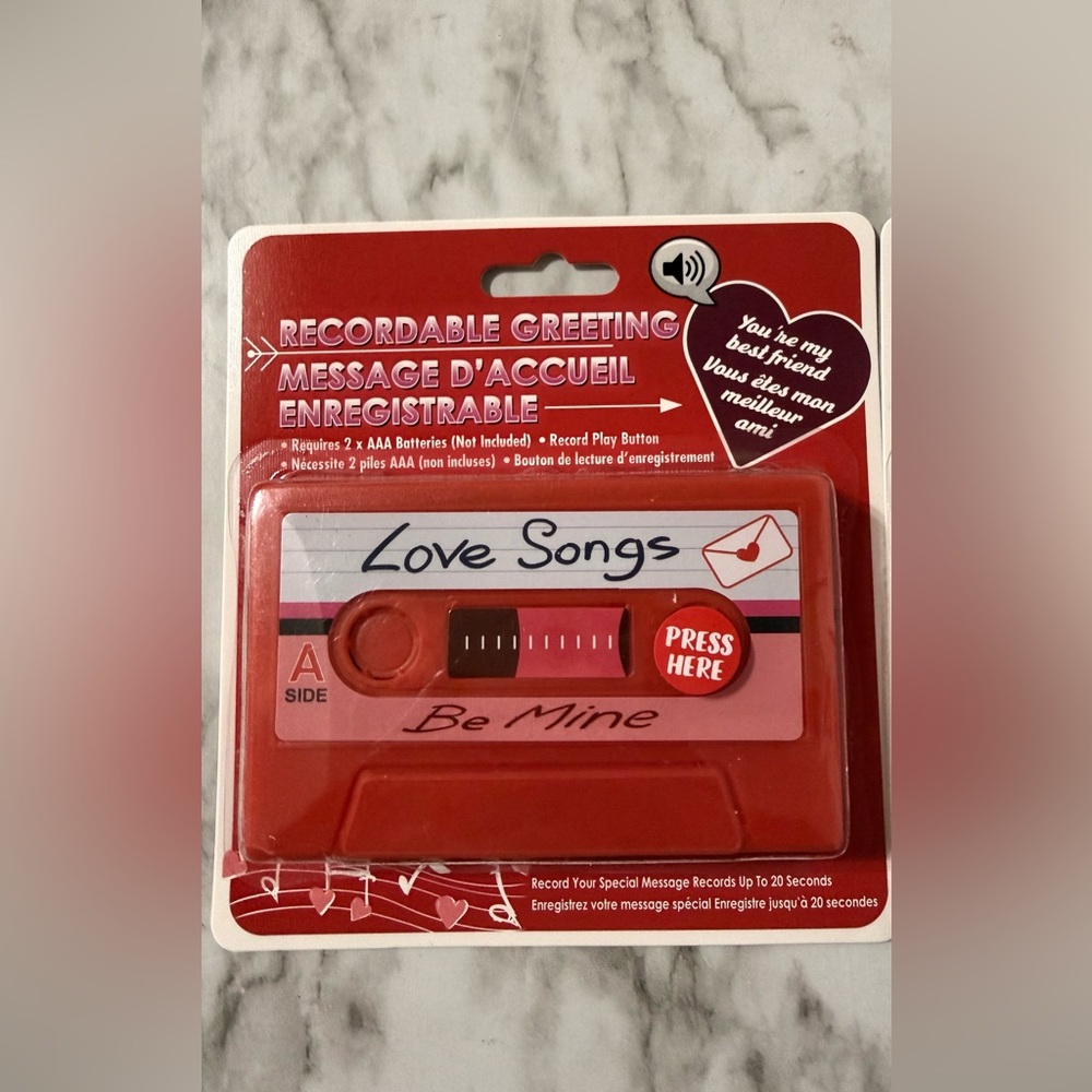 Recordable Greeting Card with Red Cassette Design